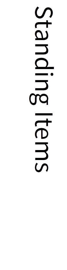 Standing Items

