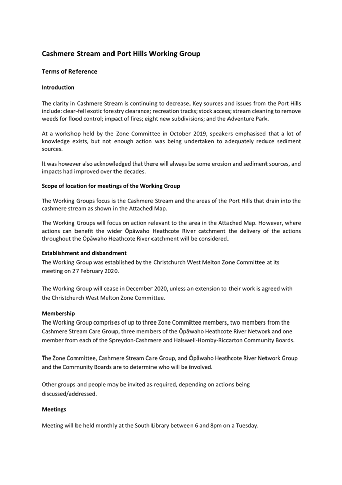 Agenda of Christchurch West Melton Water Management Zone Committee