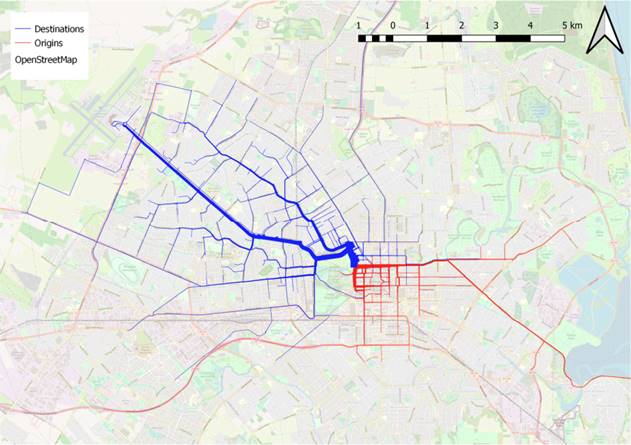 A map of a city with blue lines

Description automatically generated