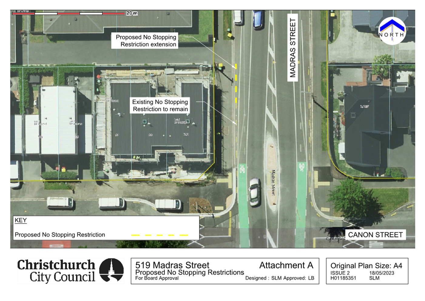 Aerial view of a street intersection

Description automatically generated