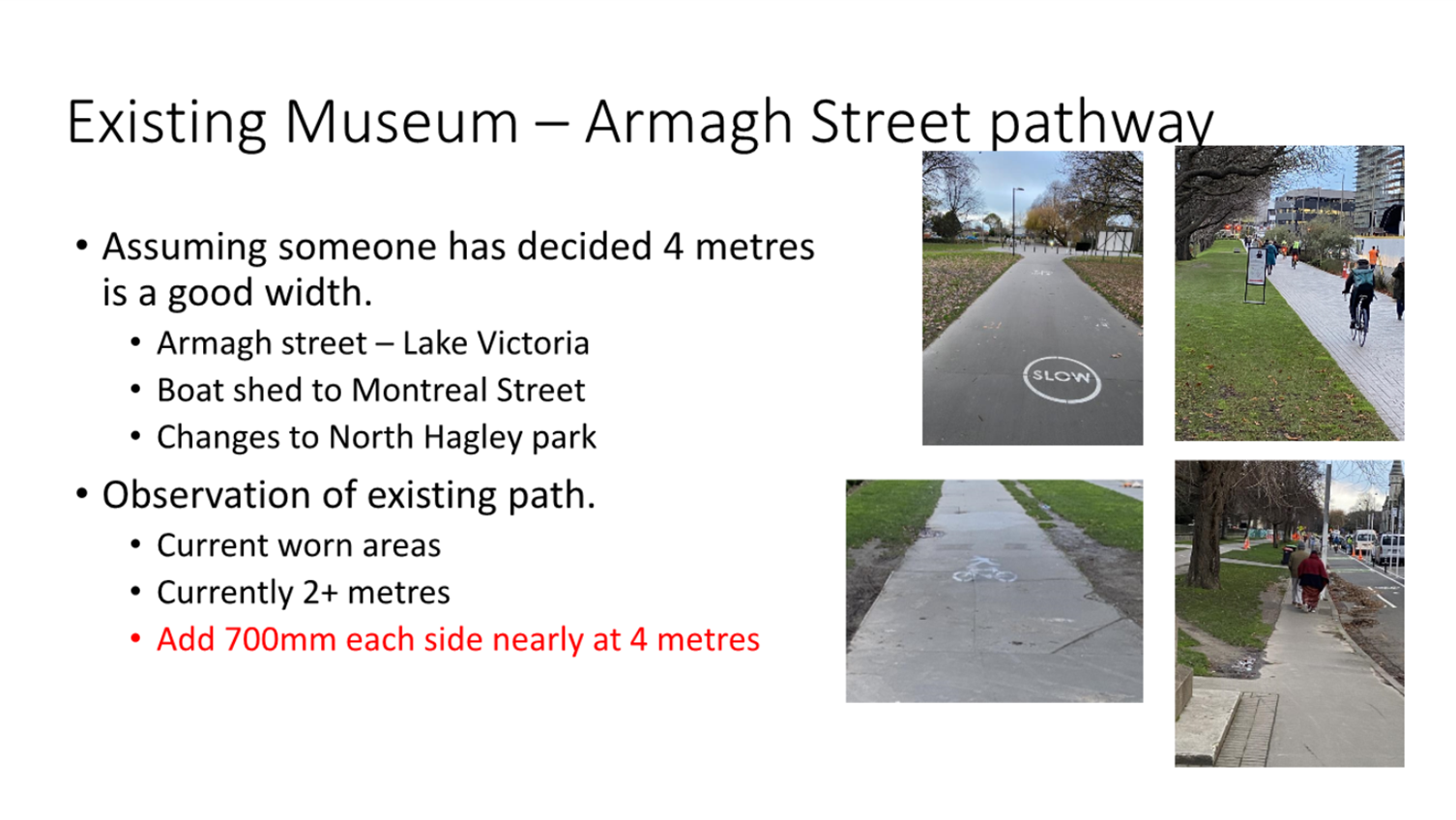 A sidewalk with text and images

Description automatically generated