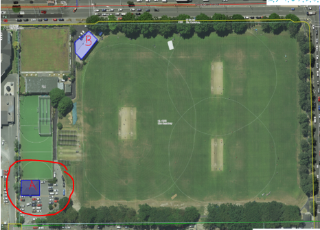 Aerial view of a sports field

Description automatically generated