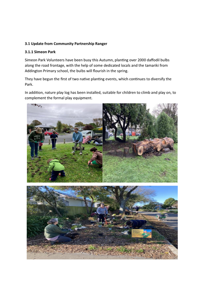 A collage of people working in a park

Description automatically generated