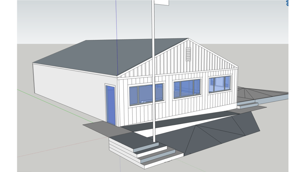 A building with a flag pole

Description automatically generated