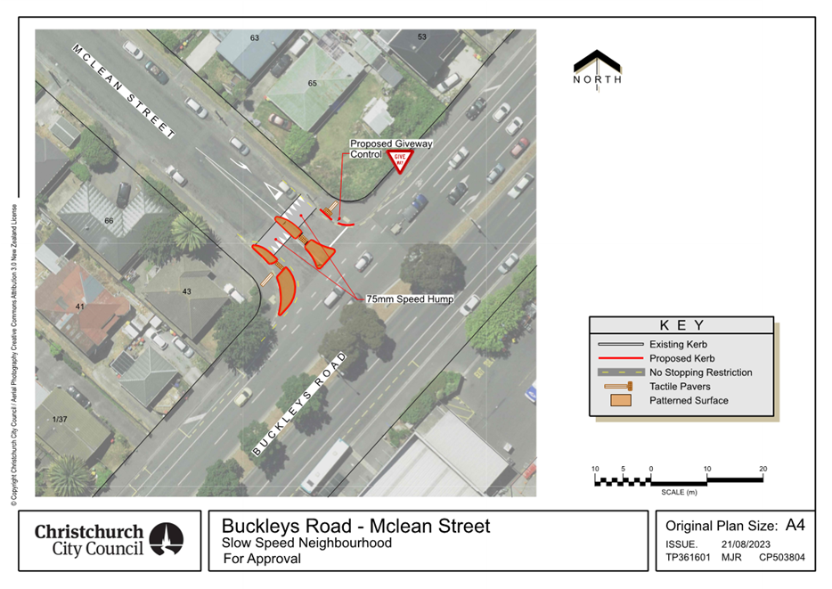A map of a road with red lines

Description automatically generated