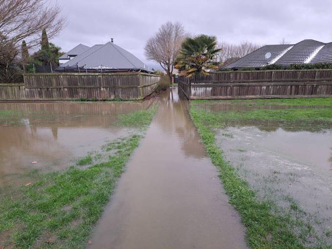 A flooded area with grass and trees

Description automatically generated