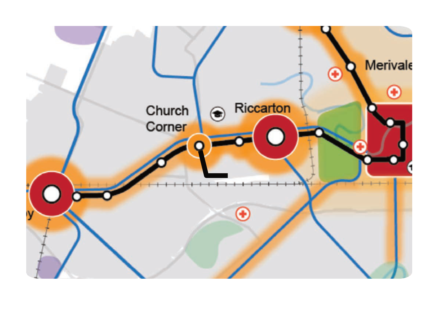A map with red circles and black lines

Description automatically generated
