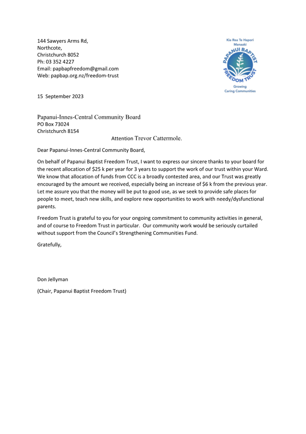 A letter of a business

Description automatically generated with medium confidence