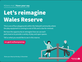 A blue and white advertisement with people on a railing

Description automatically generated