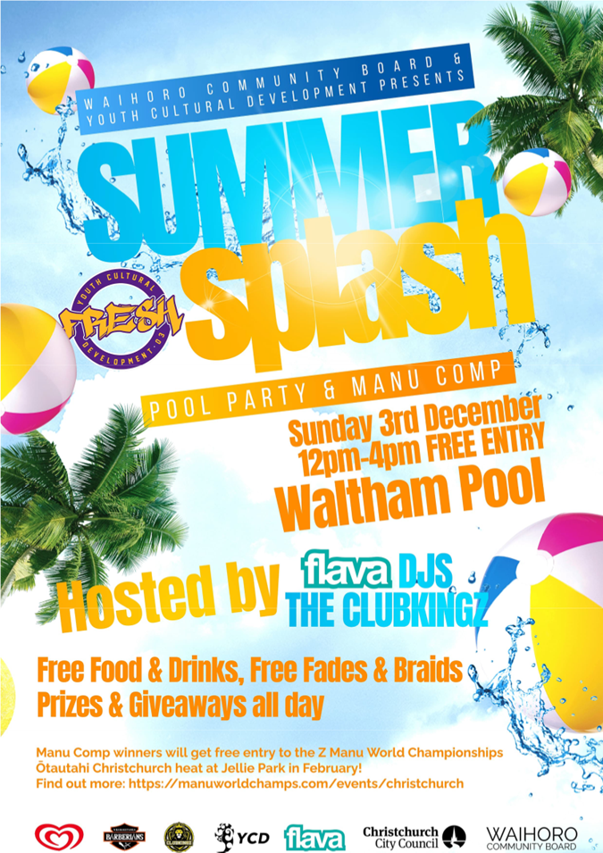 A poster for a pool party

Description automatically generated