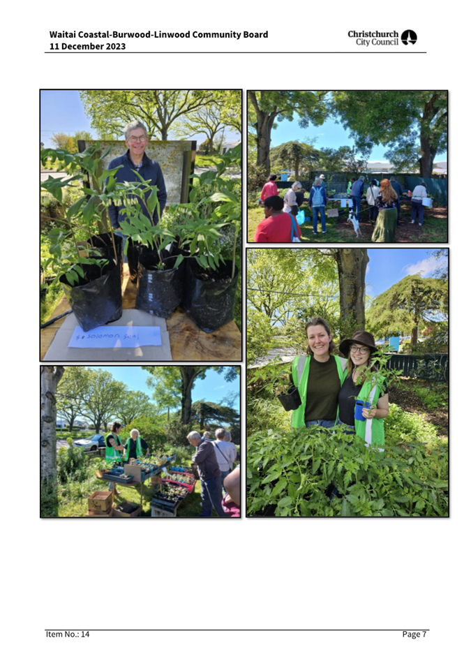 A collage of people in a garden

Description automatically generated