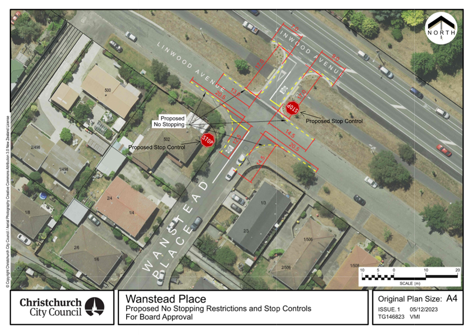 An aerial view of a road intersection

Description automatically generated