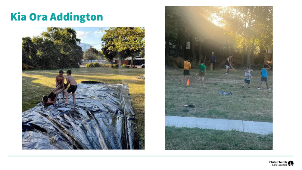 A collage of people playing in a park

Description automatically generated