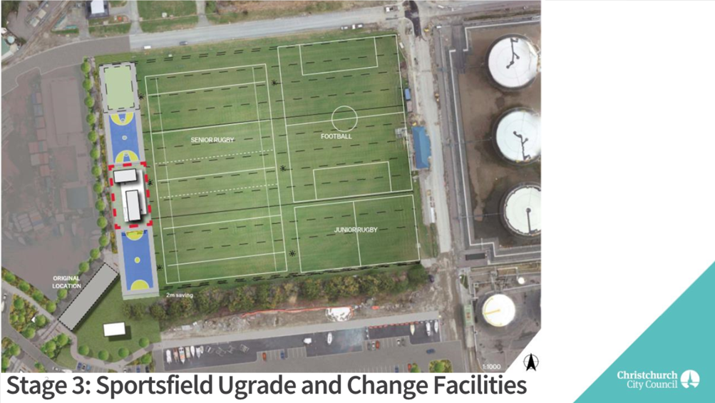Aerial view of a football field

Description automatically generated