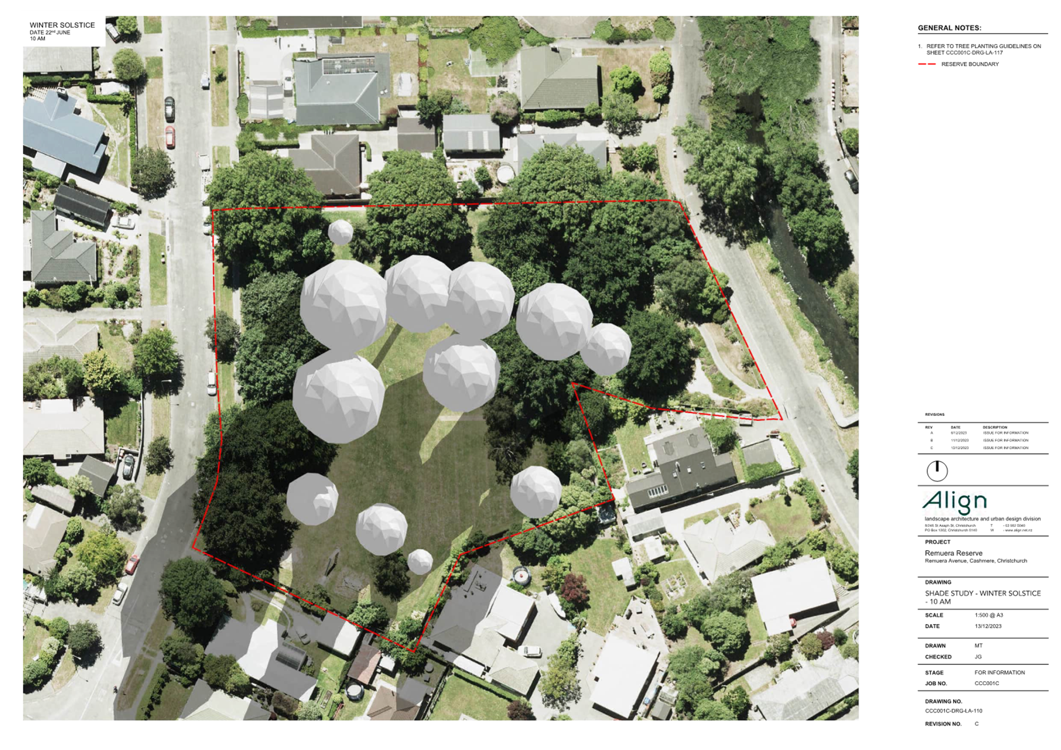 Aerial view of a neighborhood with many white balls

Description automatically generated