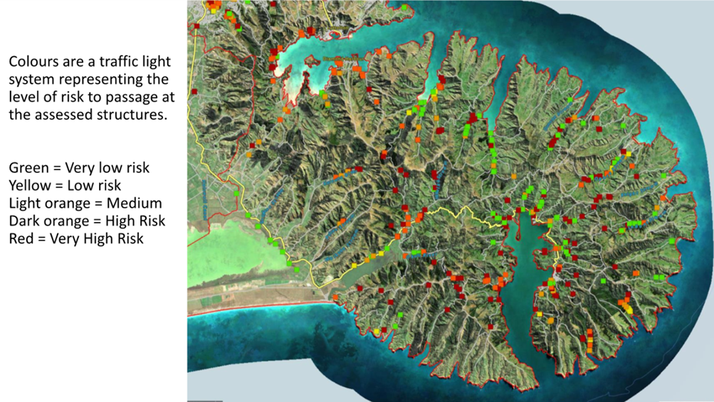 A map of land with red dots

Description automatically generated