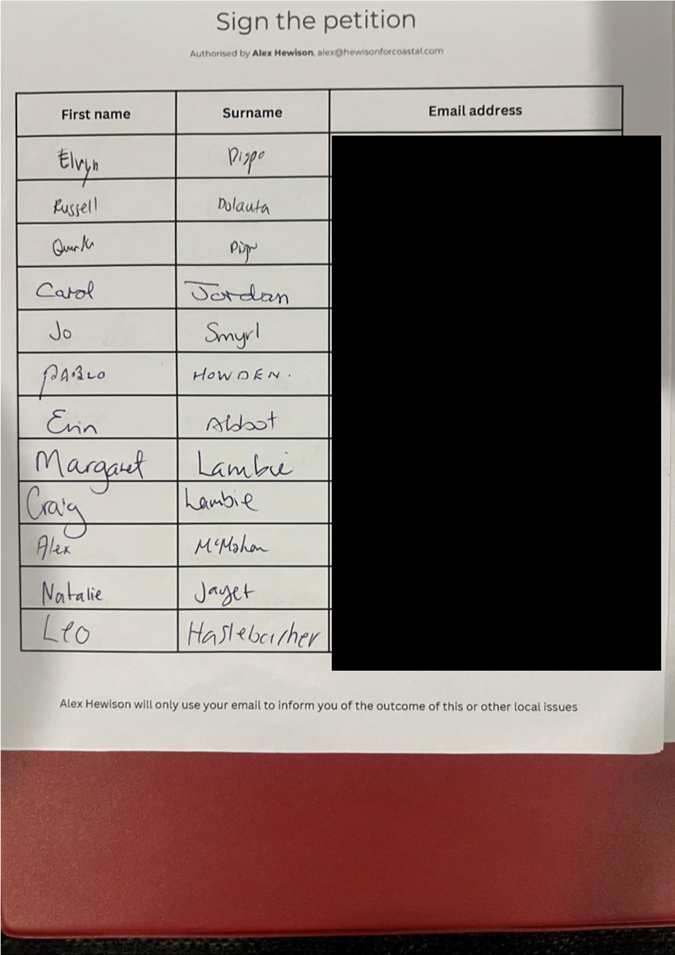 A white sheet of paper with writing on it

Description automatically generated