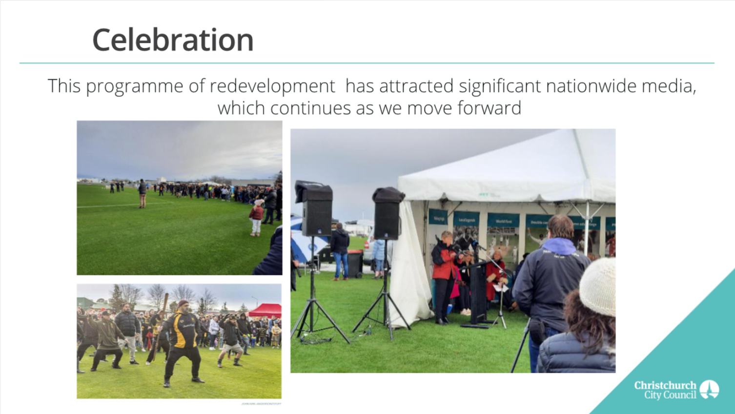 A group of people in a field

Description automatically generated