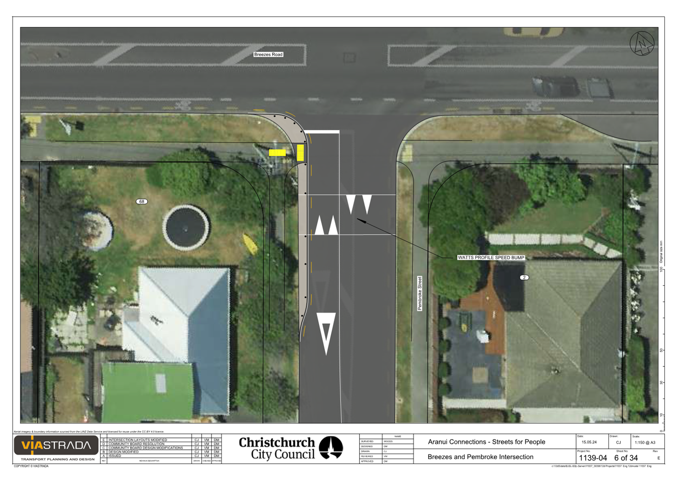 A aerial view of a road intersection

Description automatically generated