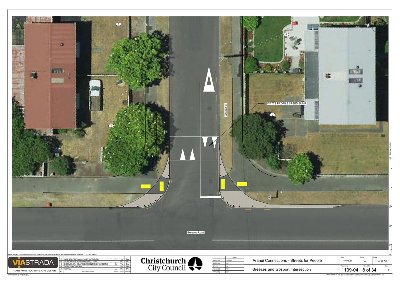 An aerial view of a street intersection

Description automatically generated