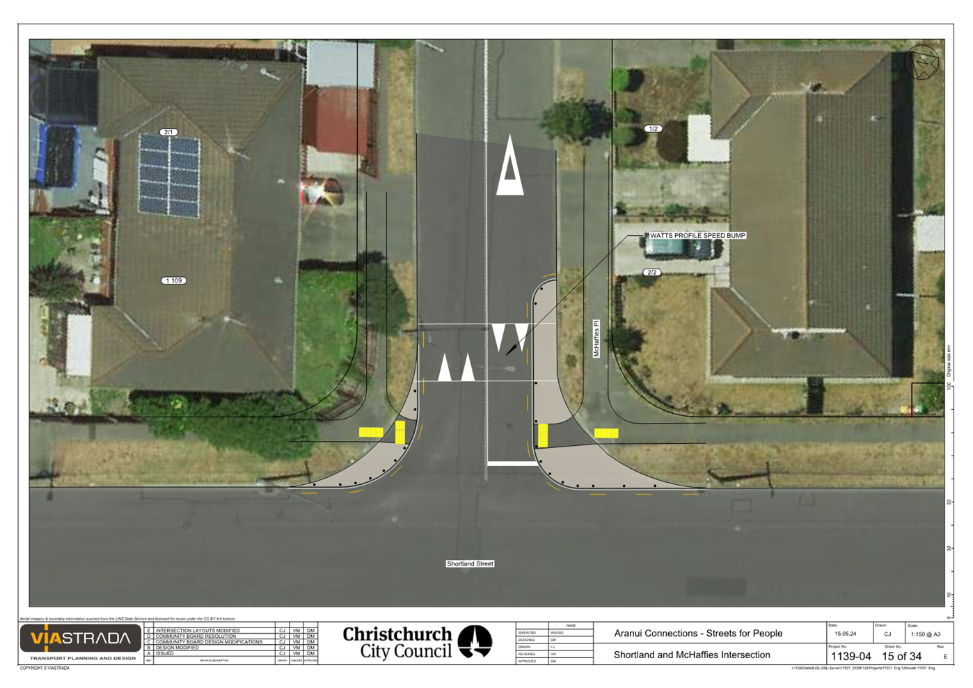 An aerial view of a street intersection

Description automatically generated
