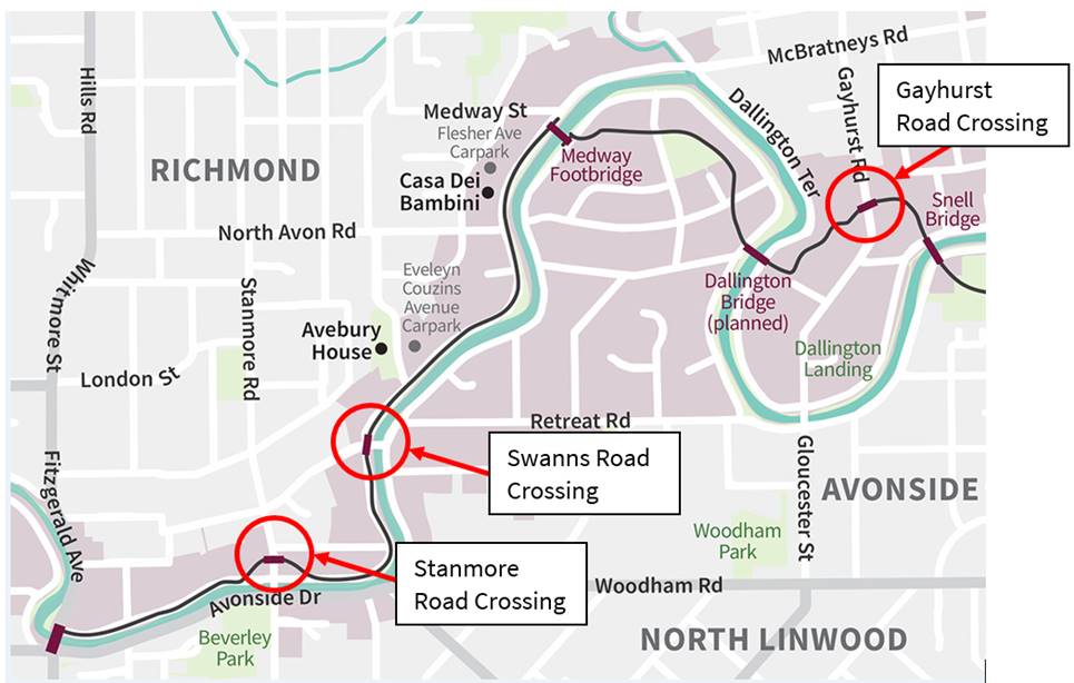 A map of a city with red circles

Description automatically generated
