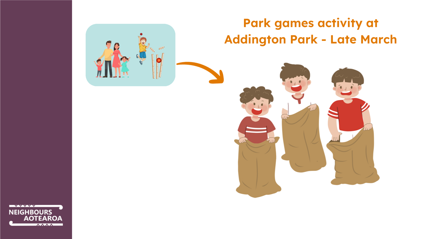 A group of kids playing in sacks

Description automatically generated