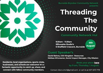 A black and white flyer with green and white text

Description automatically generated