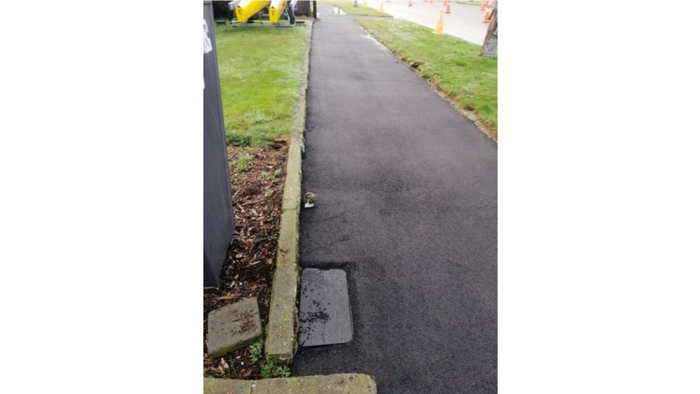 A path with a slide and grass

Description automatically generated with medium confidence