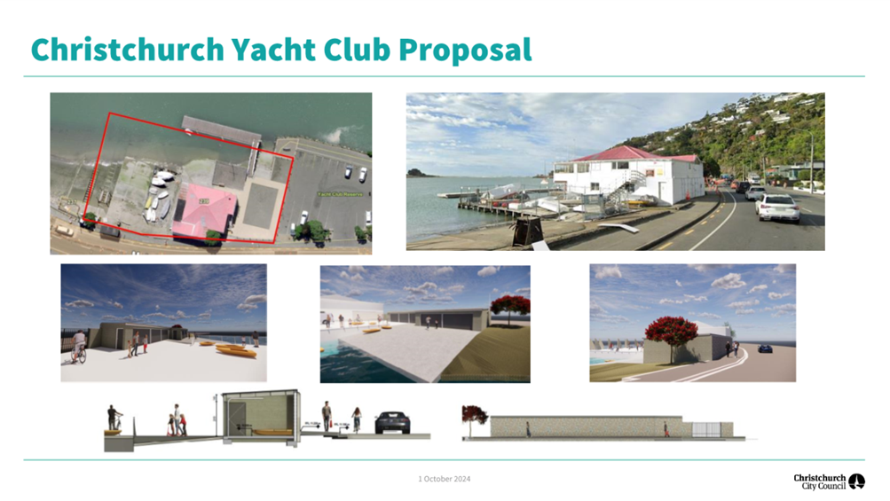 A collage of a beach yacht club proposal

Description automatically generated