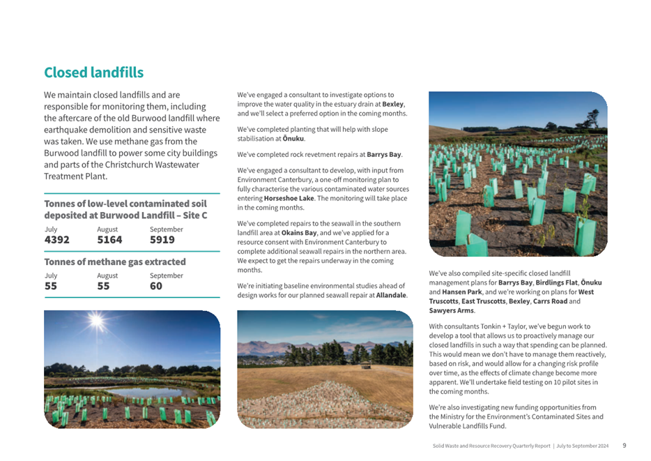 A brochure of a field with green plastic bags

Description automatically generated