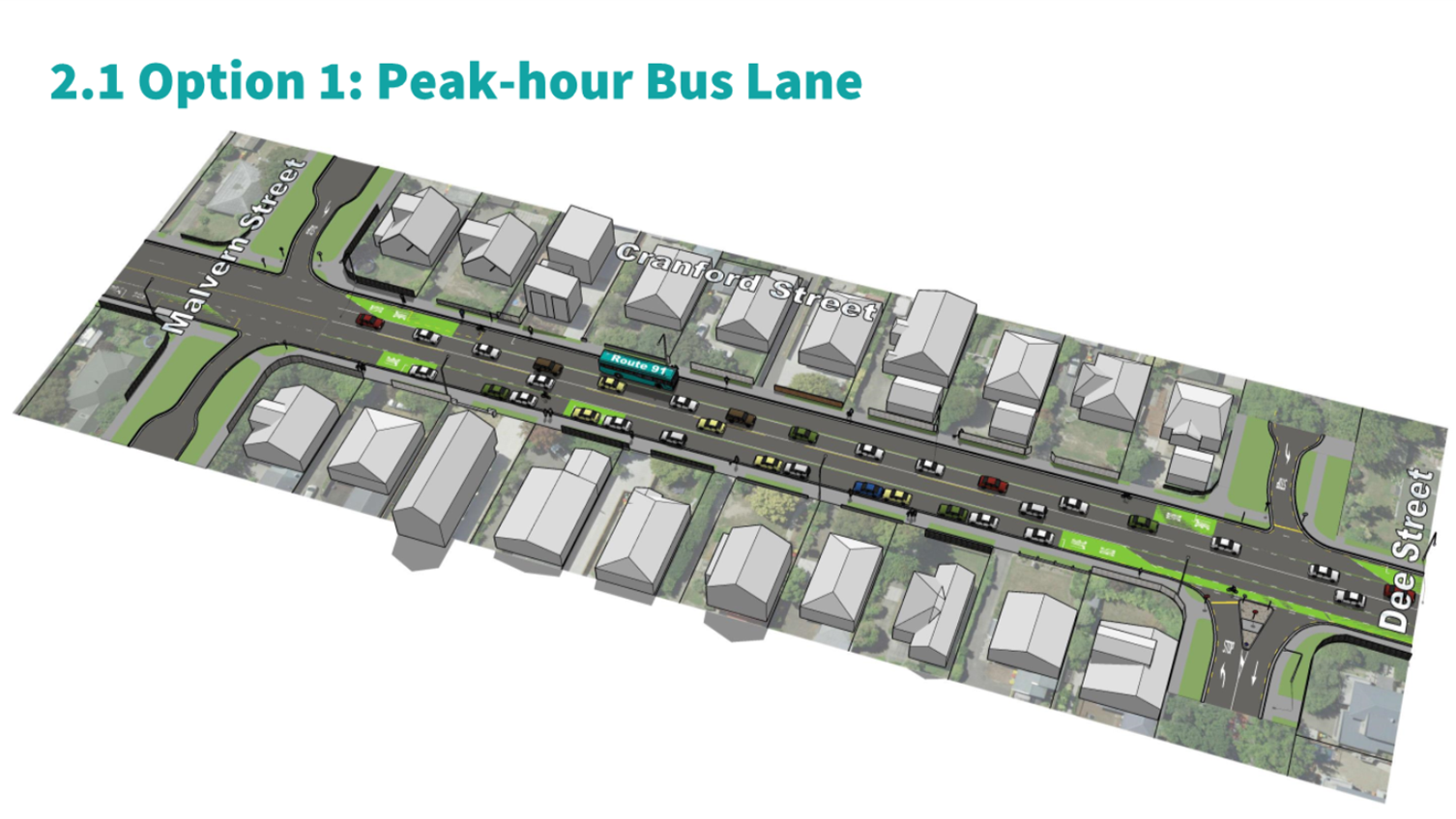 A bus lane with many buildings

Description automatically generated