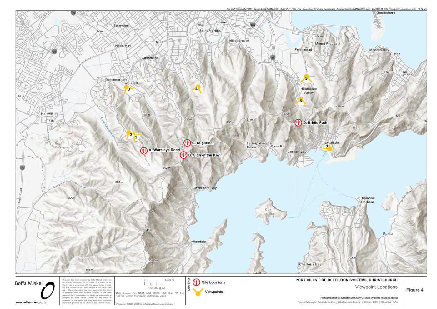 A map of mountains with red and yellow dots

Description automatically generated
