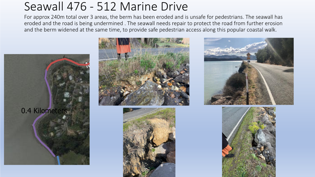 A collage of photos of a road and water

Description automatically generated