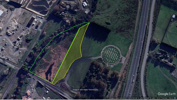 Aerial view of a land

Description automatically generated