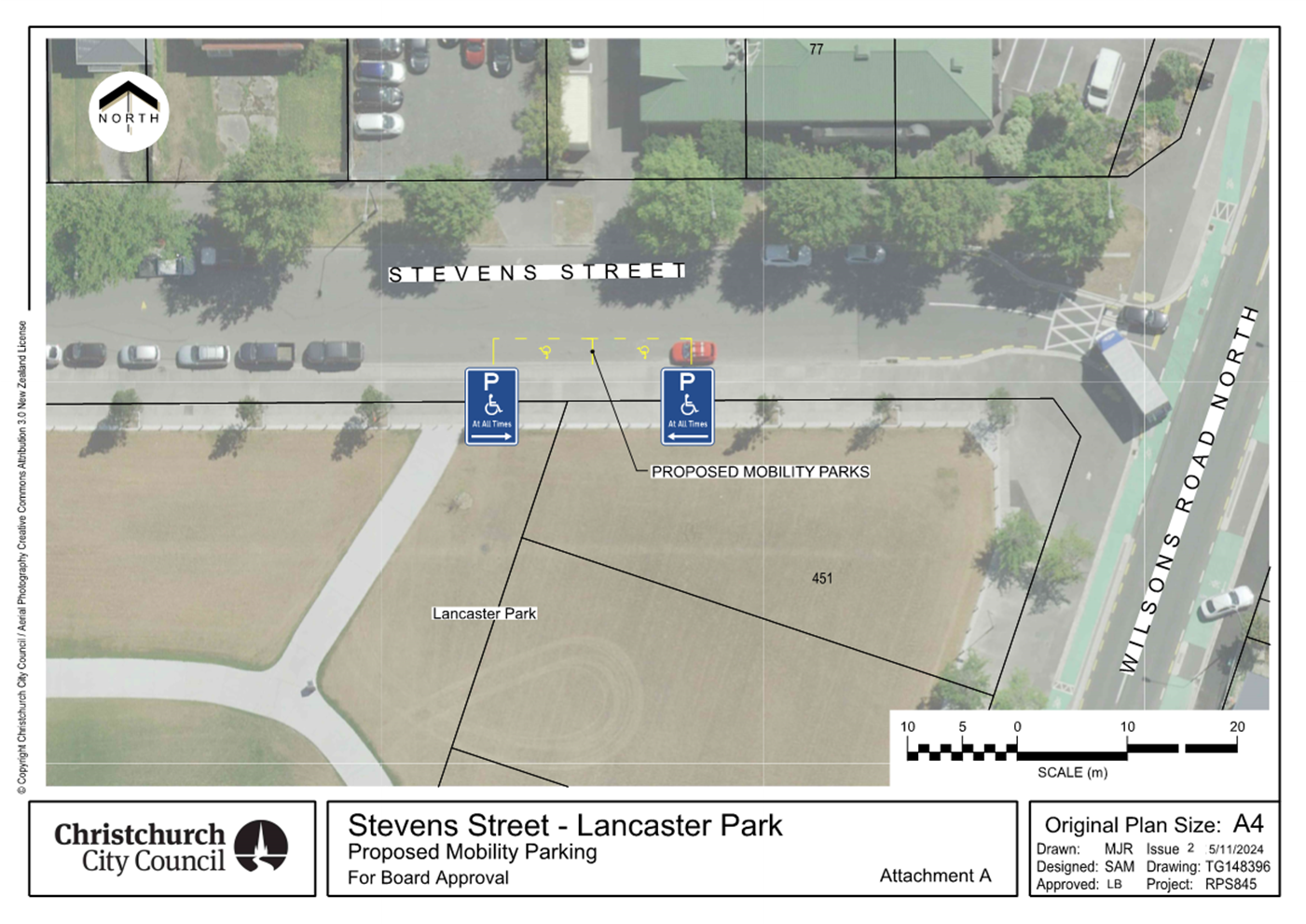 Aerial view of a parking lot

Description automatically generated