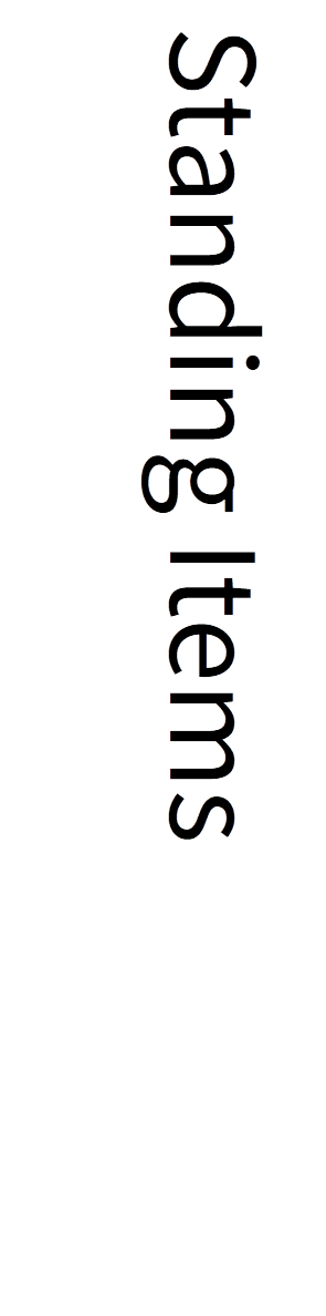 Standing Items

