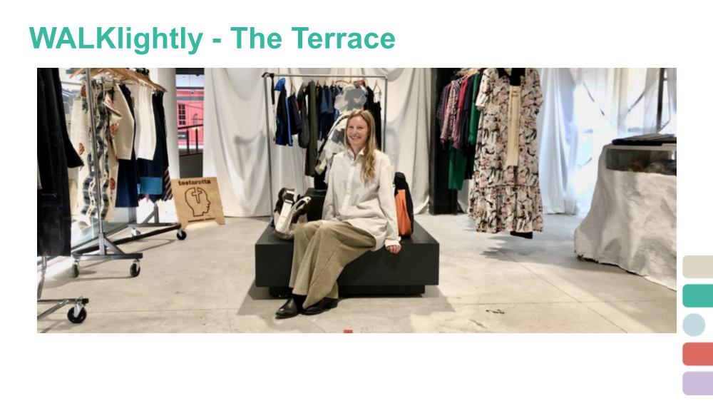 A person sitting on a black box in a clothing store

AI-generated content may be incorrect.