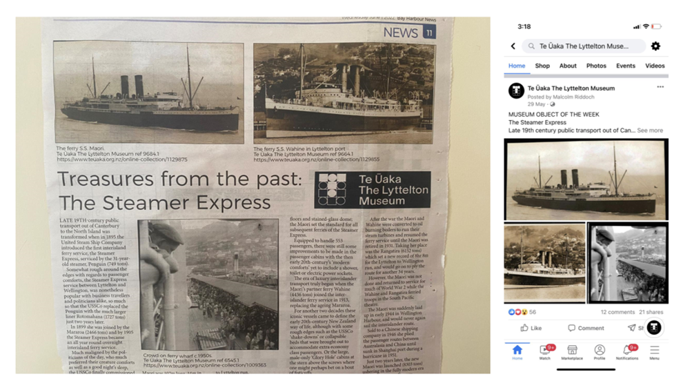 A newspaper with pictures of a ship

AI-generated content may be incorrect.