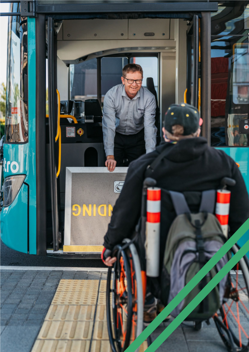 A person in a wheelchair getting into a bus

AI-generated content may be incorrect.