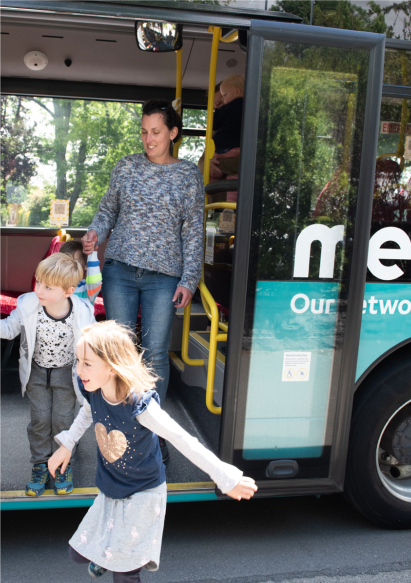 A person and children getting off a bus

AI-generated content may be incorrect.