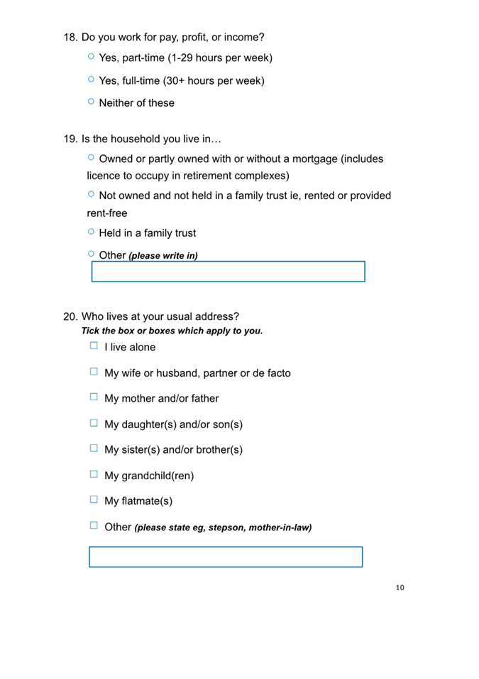 A screenshot of a questionnaire

AI-generated content may be incorrect.
