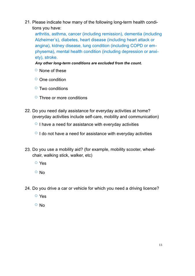 A screenshot of a questionnaire

AI-generated content may be incorrect.