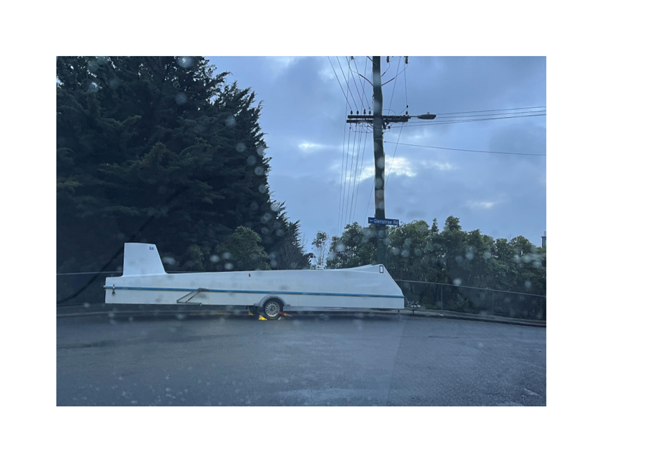 A white plane on the road

AI-generated content may be incorrect.